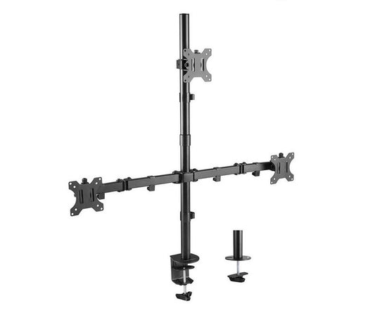 Triple Monitor Desk Mount Full Motion for 13"-32" Monitors