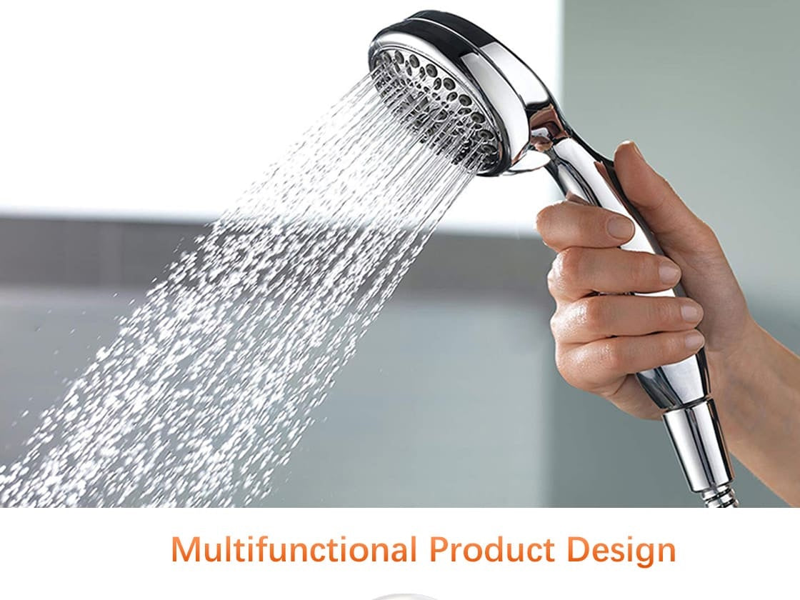 5 Function Handheld Shower Head Set with Multi-Directional Bracket High Pressure