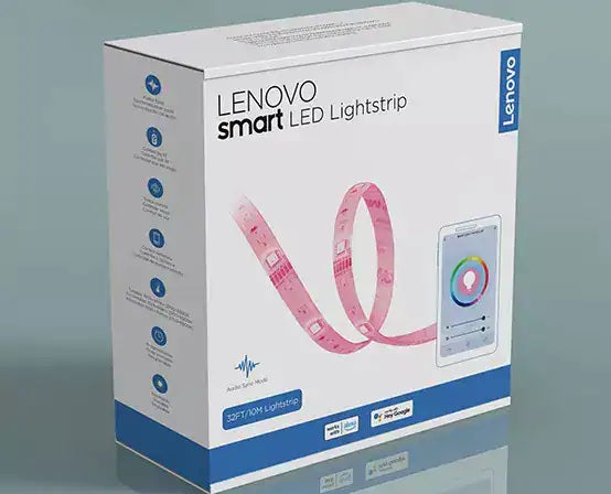 Lenovo Smart LED Lightstrip, 10M with Remote, Alexa/Google Assistant