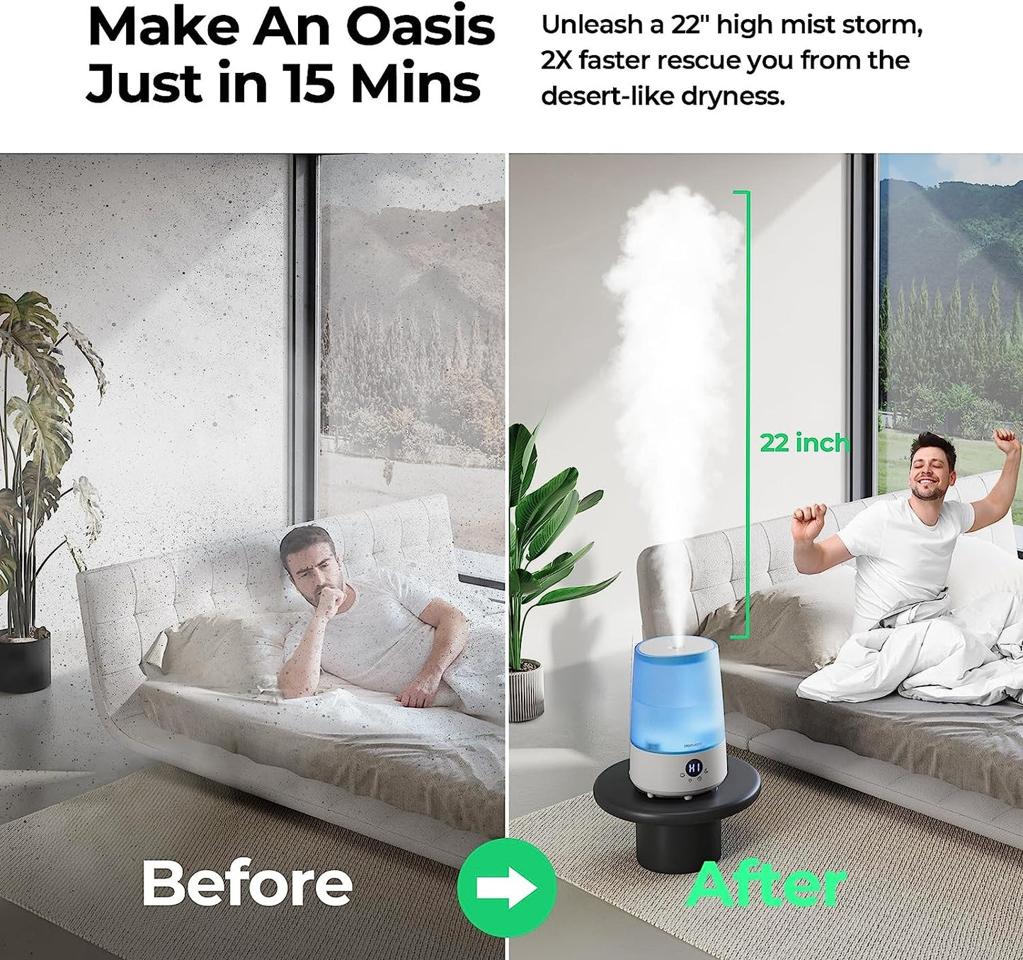 Cool Mist Humidifier, 3L Capacity