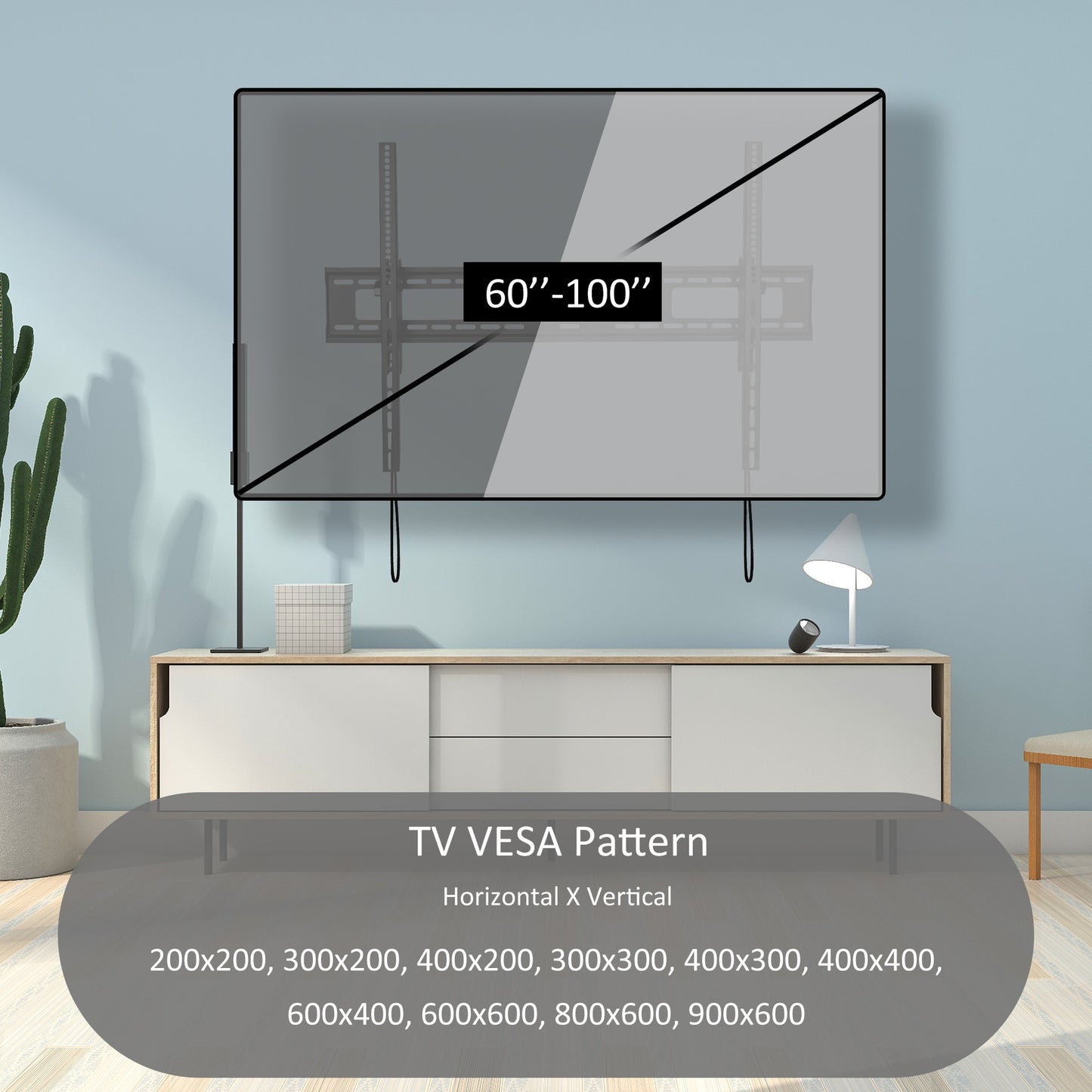 Tilt Wall Mount for 60" to 100" TVs