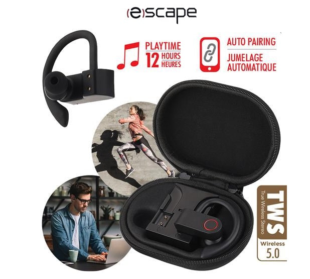 Escape True Wireless Sports Stereo Mini Earphones & Charging Station