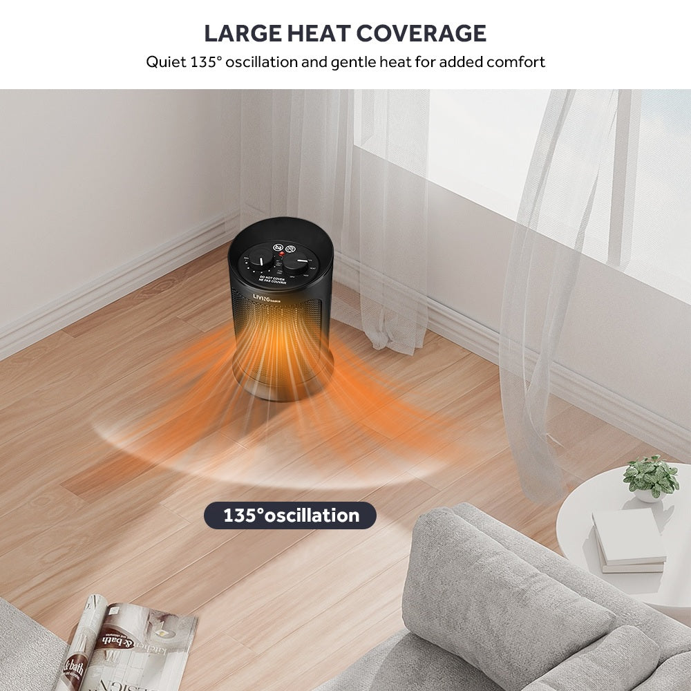 Space Heater with Safety Features - 1500W/900W Heat Settings