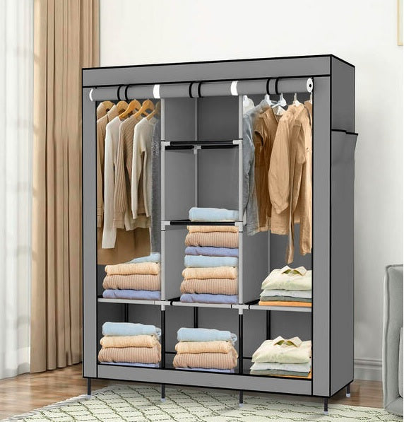 Non-Woven Fabric Closet Wardrobe, 125CM Length