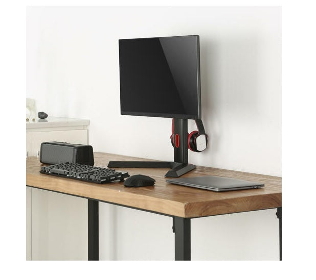 Adjustable Single Monitor Desk Stand For 17" To 32" Screens