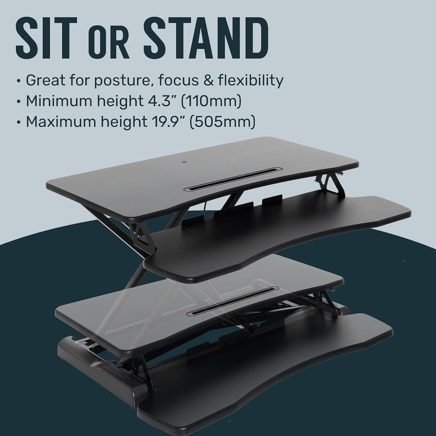 TechOrbits Standing Desk Converter, 37 Inch Wide