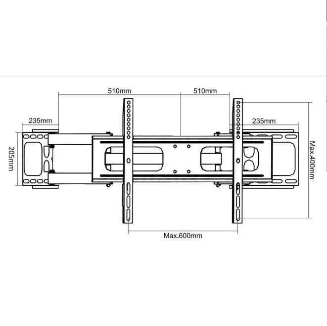 Full Motion Cornerstone Wall Mount Bracket For 37" to 60" TVs