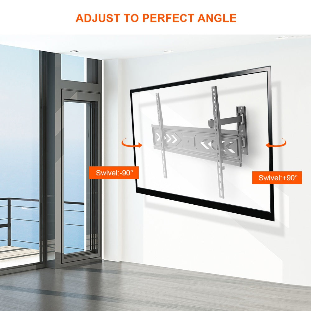 Full Motion(Tilt, Swivel & Rotate) TV Wall Mount for 37"-70" TV's (Holds up to 77lbs)