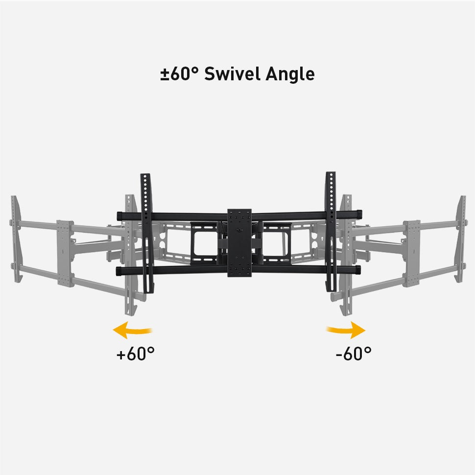 Full Motion(Tilt, Swivel & Rotate) TV Wall Mount for 37" to 80" TVs