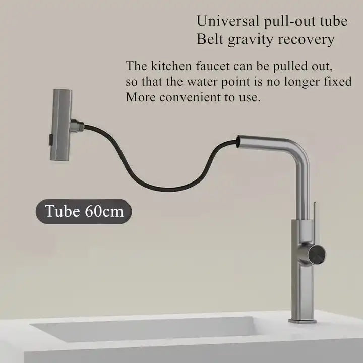 Nysha Pull Out Stainless Steel Kitchen Faucet with 4 Modes, Model M6