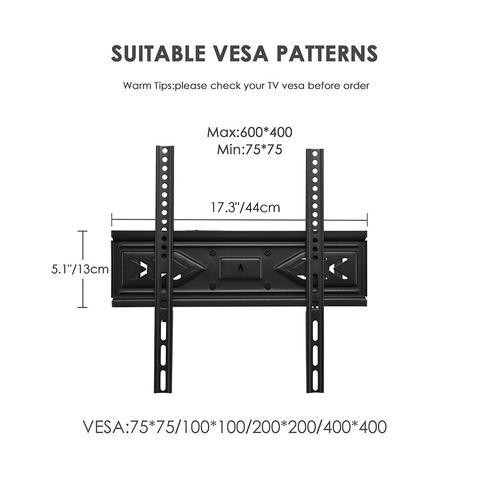 Full Motion(Tilt, Swivel & Rotate) TV Wall Mount for 26" to 55" TVs (Holds up to 88lbs)