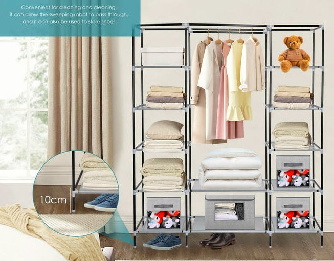 Non-Woven Fabric Closet Wardrobe, 150CM Length