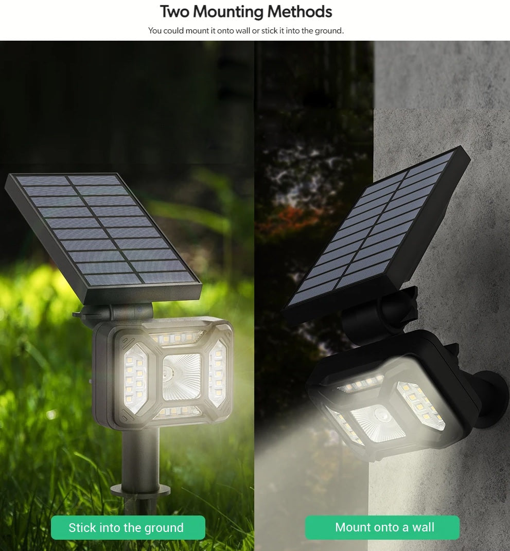 RGB+White Solar Lawn Light Landscape Lamp Waterproof Dual Mode