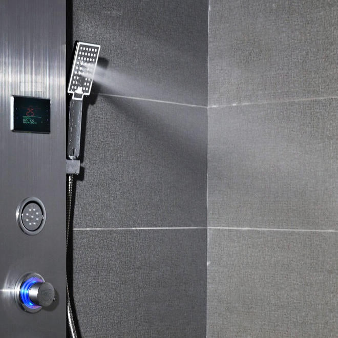 Multi-Function Shower Panel with LED Lights, Temperature Display