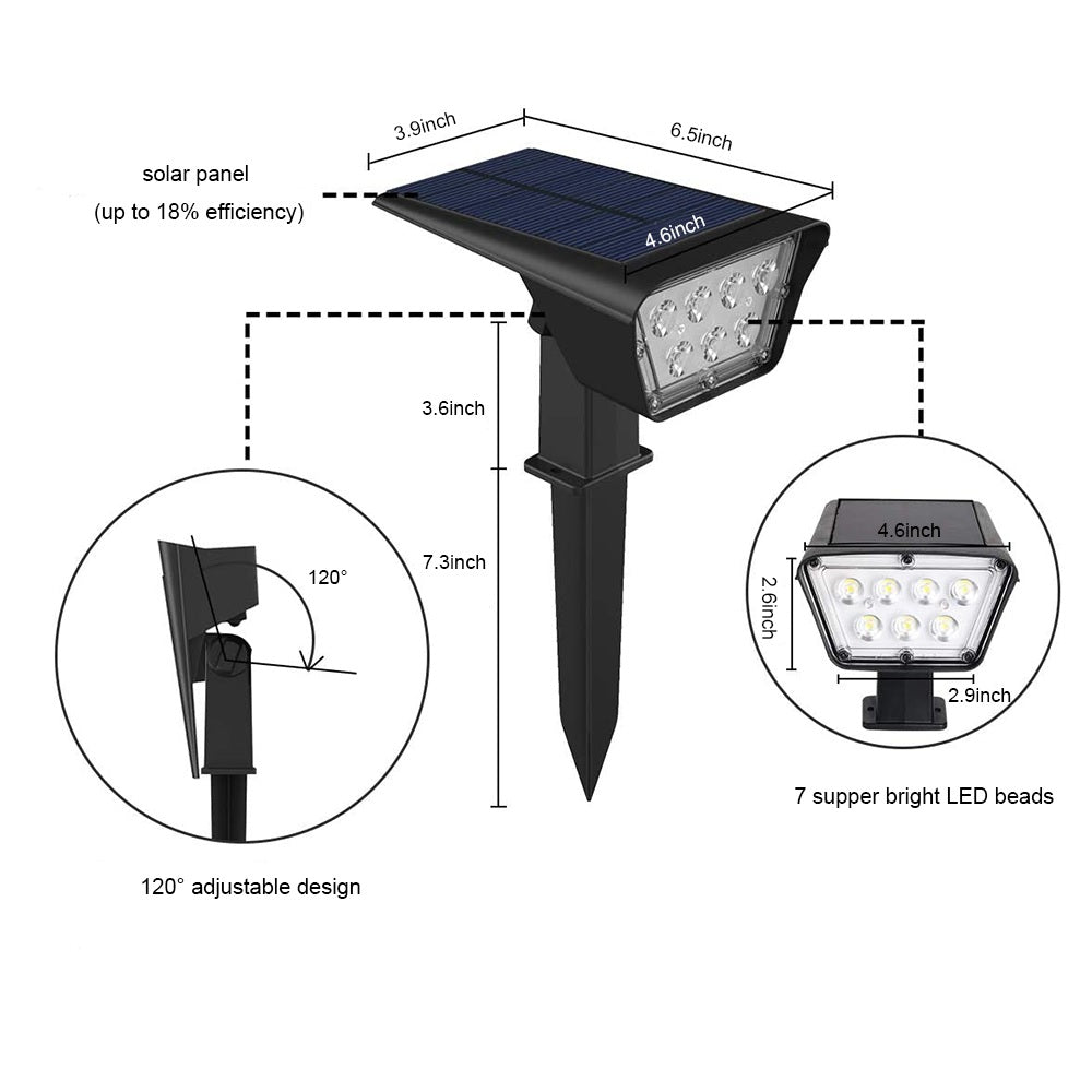 High Standard Waterproof IP65 Solar Landscape Light With 2 Modes