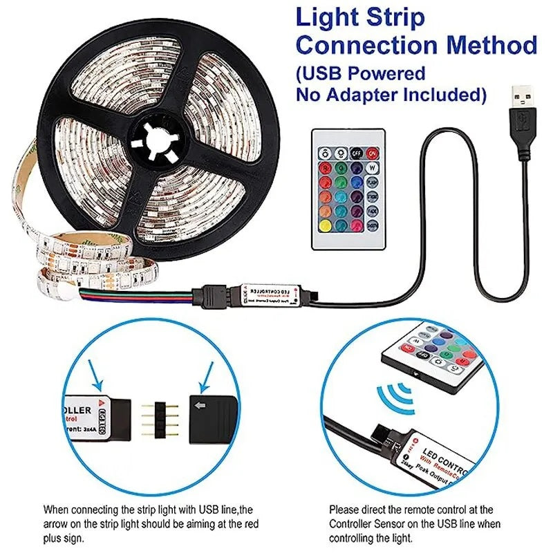 5M LED Strip Lights with Remote