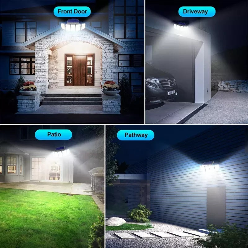 5 Head Waterproof Motion Sensor Solar Security Light with Remote