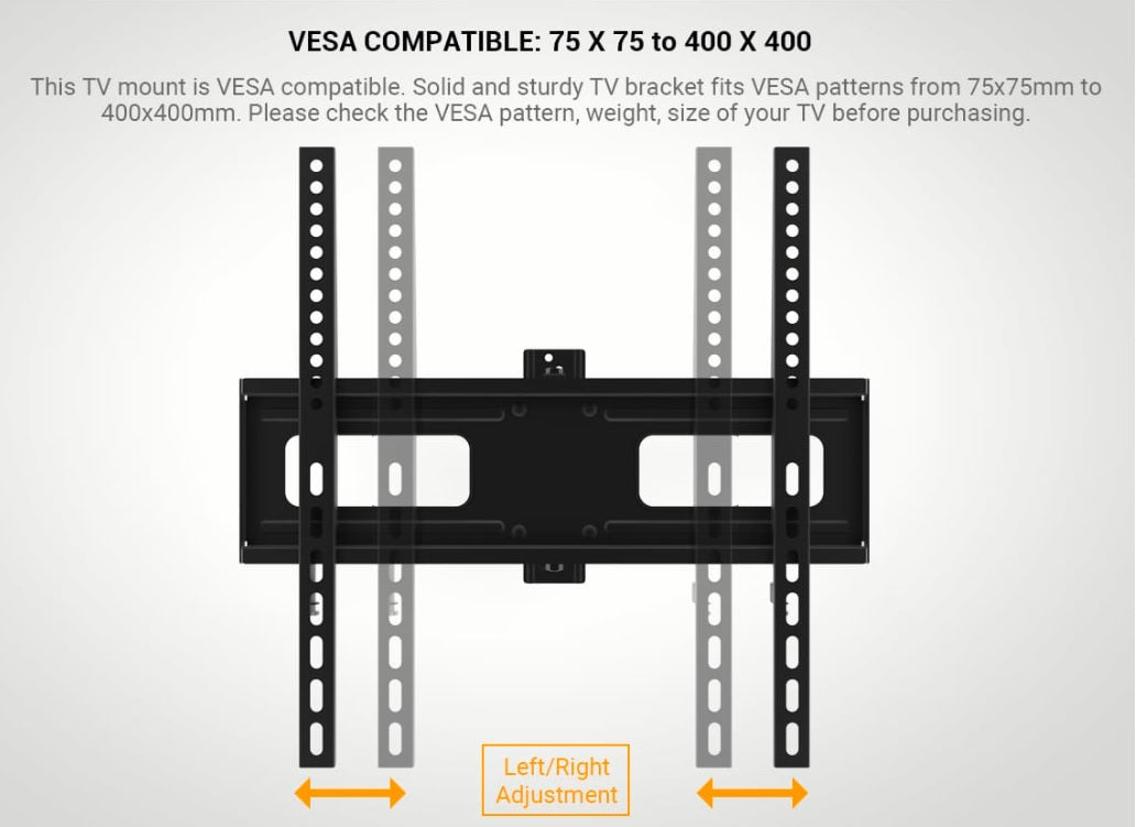 Full Motion(Tilt, Swivel & Rotate) TV Wall Mount Single Stud for 26"-55" TVs