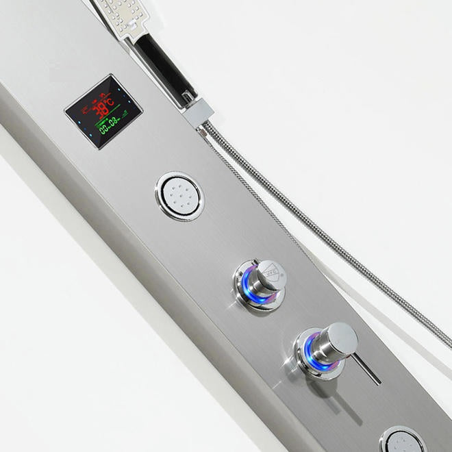 Multi-Function Shower Panel with LED Lights, Temperature Display