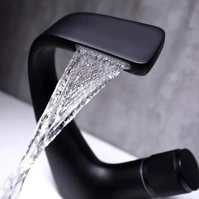 Nysha Curved Waterfall Bathroom Faucet, Model M4