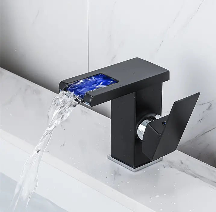 Nysha Modern Color Changing Bathroom Faucet, Model M3