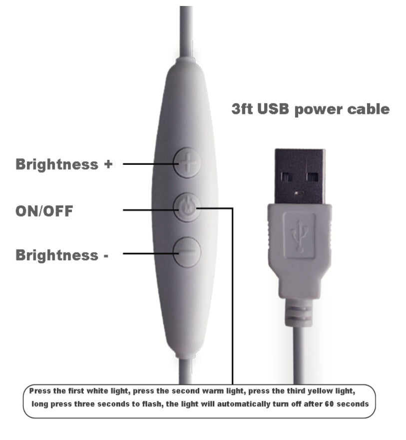 Dimmable LED Circle Table Lamp, Remote Control & Stepless Brightness