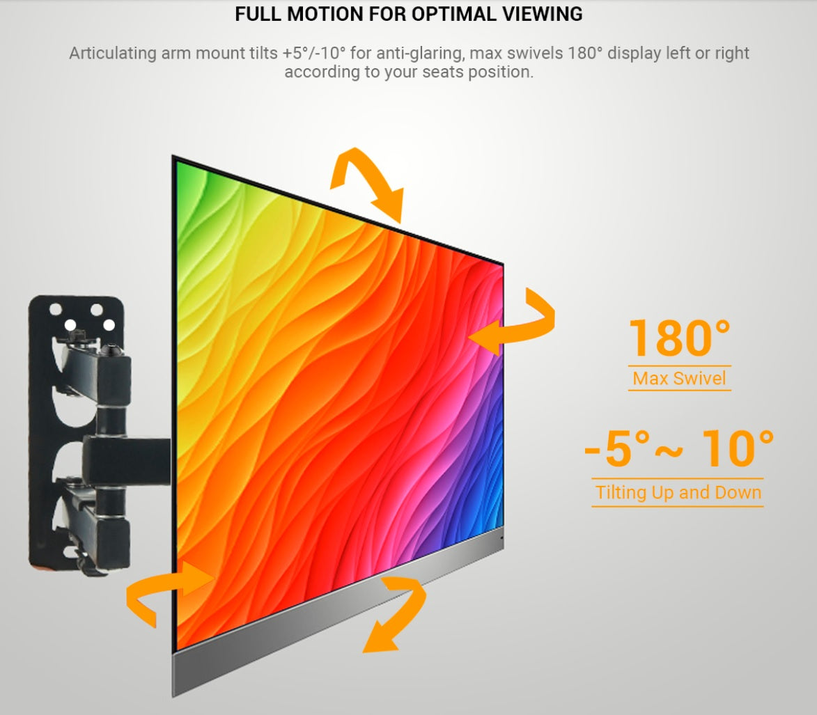 Full Motion(Tilt, Swivel & Rotate) Wall Mount for 17" to 42" TVs