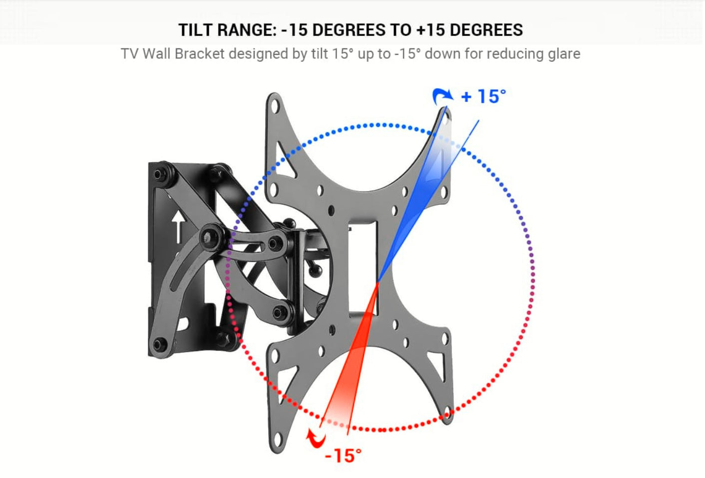 Full Motion(Tilt, Swivel & Rotate) Wall Mount for 23"-42" TVs