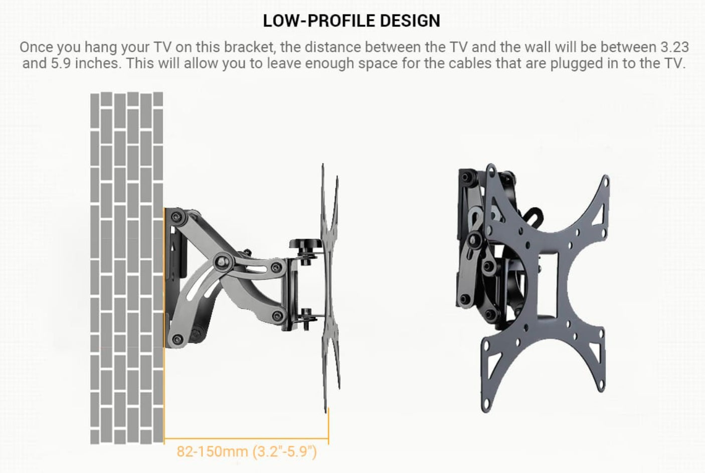 Full Motion(Tilt, Swivel & Rotate) Wall Mount for 23"-42" TVs