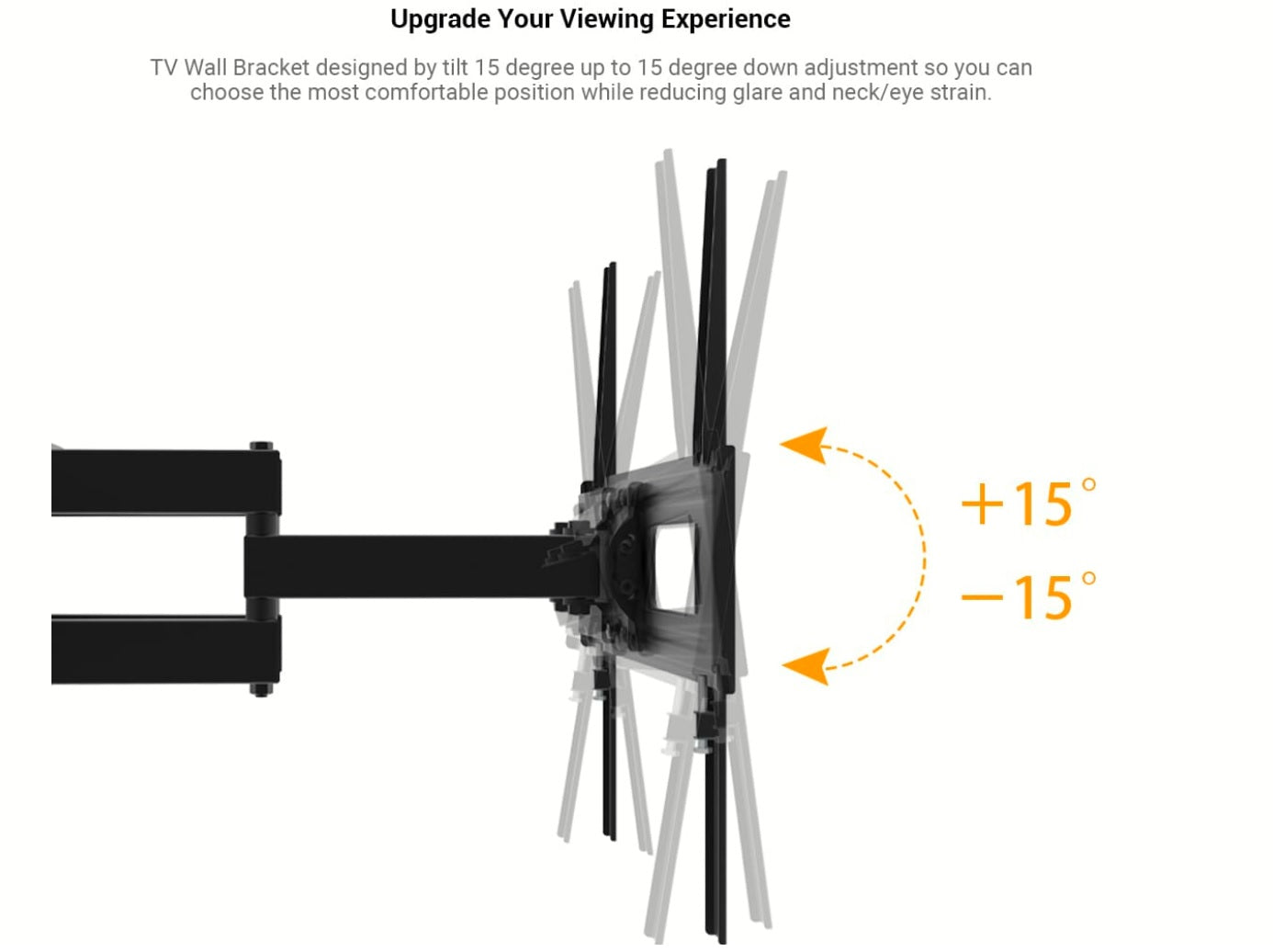 Full Motion(Tilt, Swivel & Rotate) TV Wall Mount for 26"-55" TVs