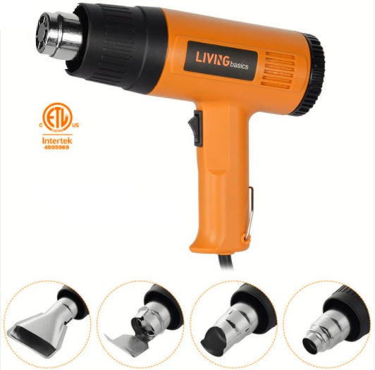 1500W Heat Gun Hot Air Wind Blower With 4 Nozzles & Two Heat Levels Power Heater