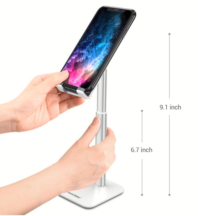 Universal Height Angle Adjustable Cellphone/Tablet Stand/Holder for 4.7"-10" Screens